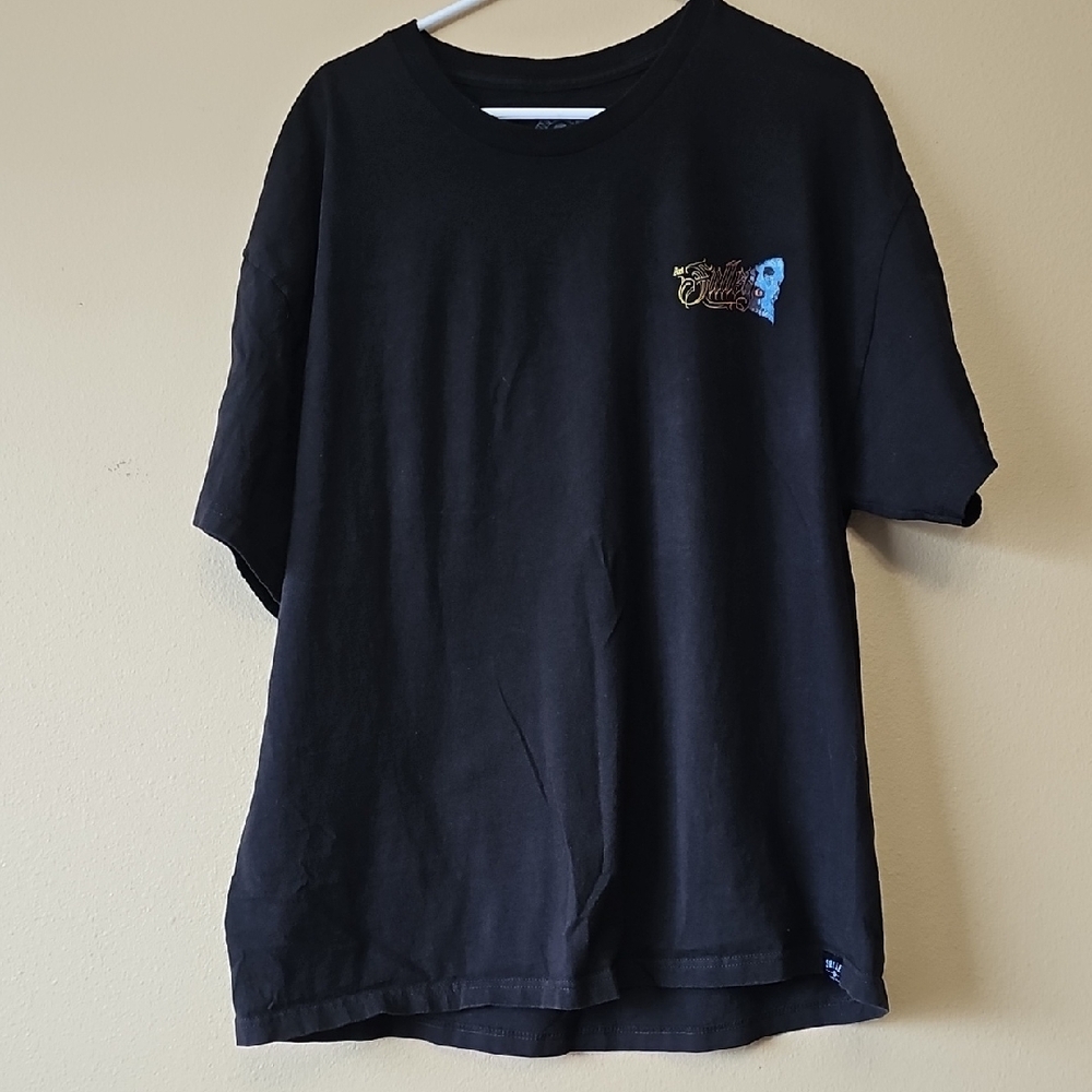 Black T-Shirt with Graphic Detail
